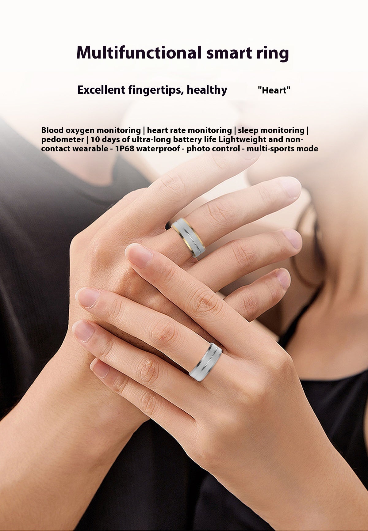 Smart Ring For Men and Women Heart Rate Blood Oxygen