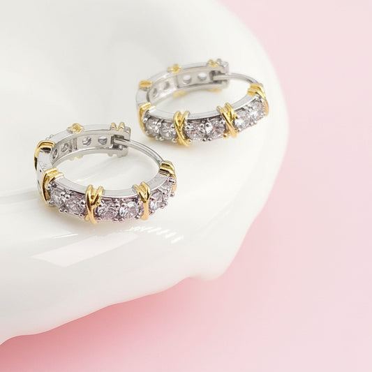 Luxury Double-Layer Butterfly Roman Zircon Earrings