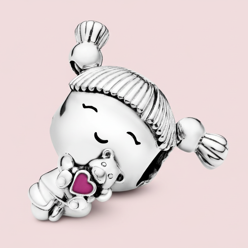 Charm Beads Girl an Boy s925 Sterling Silver Fit for All  Bracelet DIY Women Jewelry