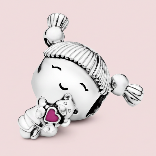 Charm Beads Girl an Boy s925 Sterling Silver Fit for All  Bracelet DIY Women Jewelry