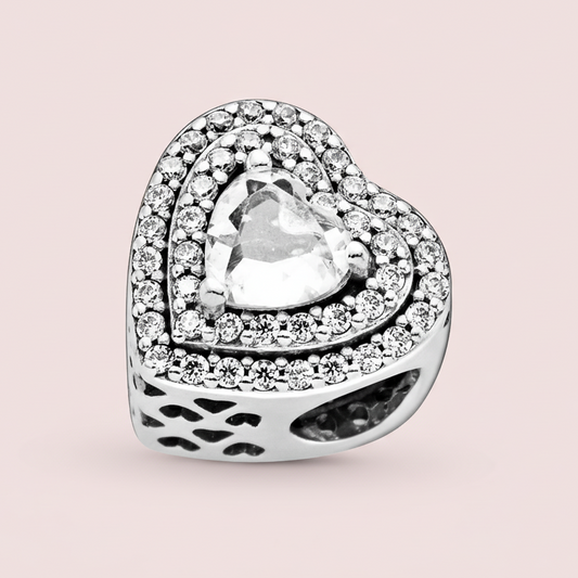 Charm Beads  Heart 925 Sterling Silver Fit for All  Bracelet DIY Women Jewelry