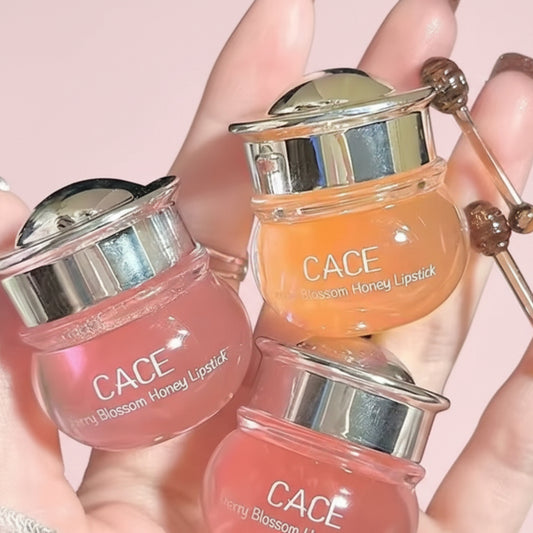 Cherry Blossom Honey Lip Balm — Deeply Hydrating and Plumping, Water-Rich Glossy Finish, Non-Sticky