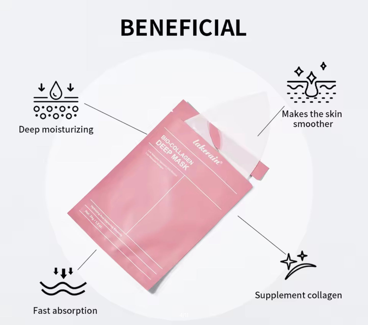 Bio-Collagen Deep Face Mask Set of 4