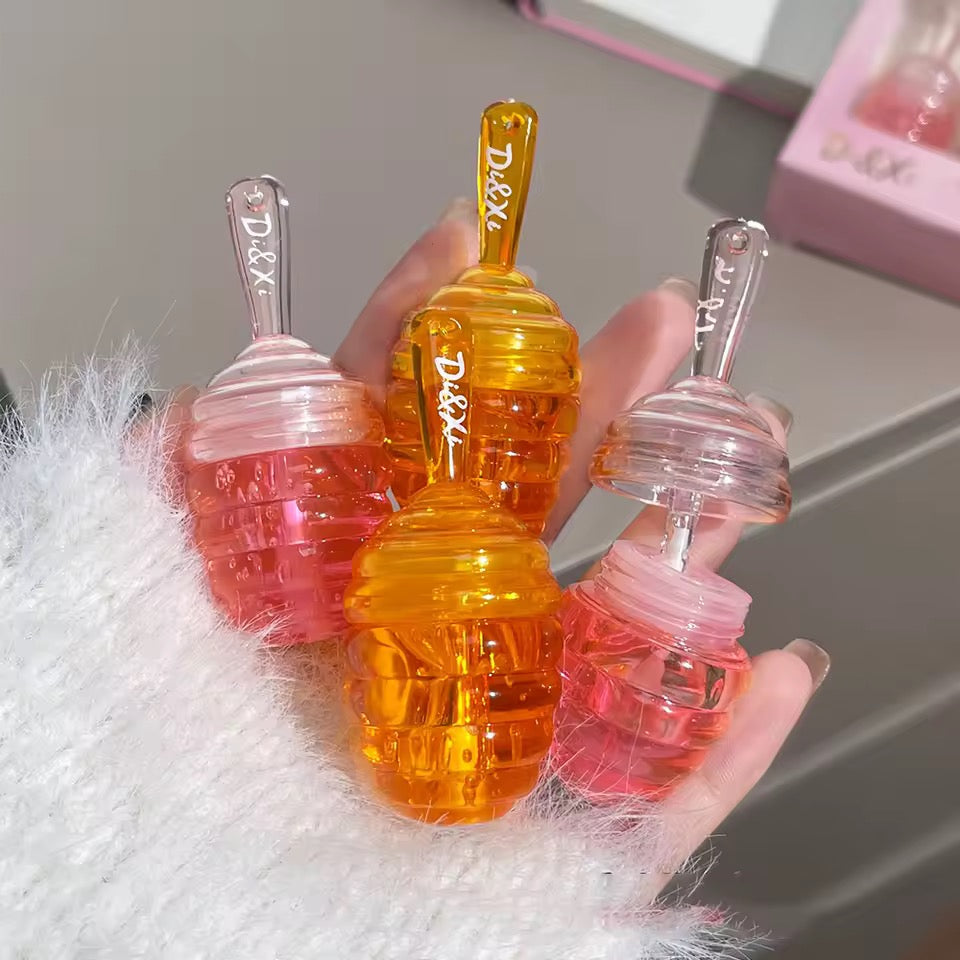 Honey Pot Lip Oil Fresh Fruit Lip Balm Set 2