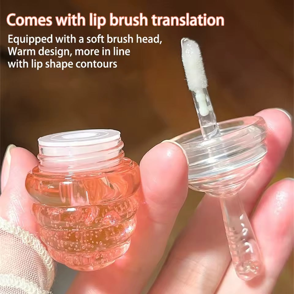 Honey Pot Lip Oil Fresh Fruit Lip Balm Set 2