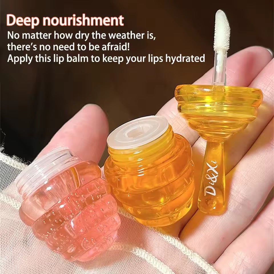 Honey Pot Lip Oil Fresh Fruit Lip Balm Set 2