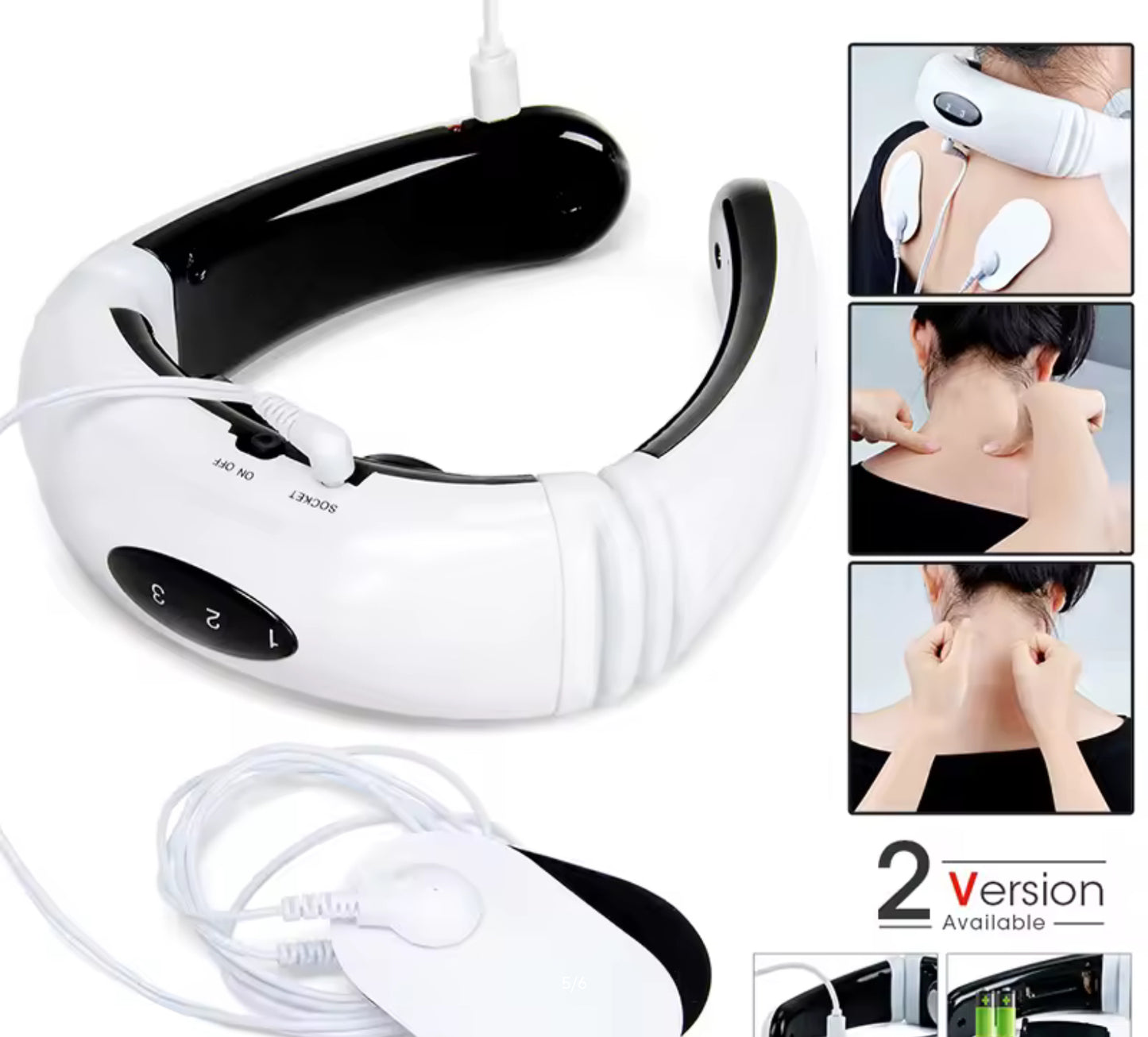 New Fashion Household Electric Pulse Shock Massage Neck Massager