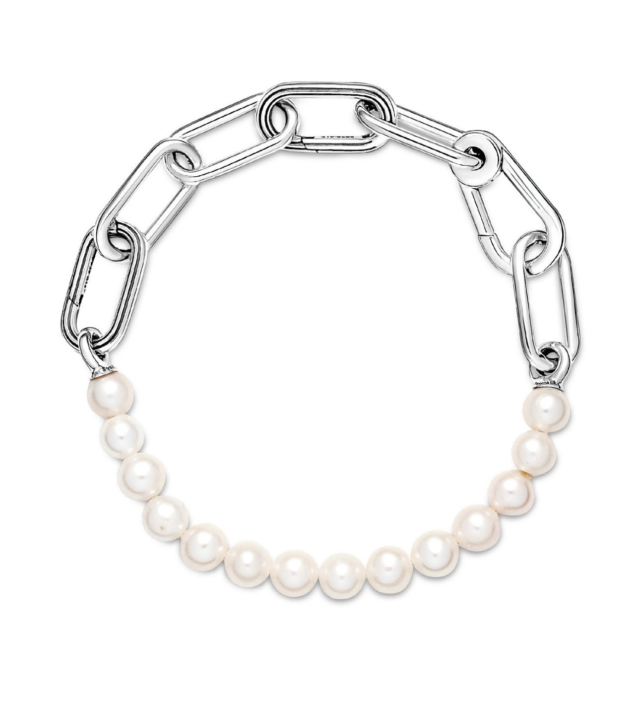 Set Pearl Bracelet silver 925 and necklace