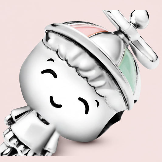 Charm Beads Girl an Boy s925 Sterling Silver Fit for All  Bracelet DIY Women Jewelry