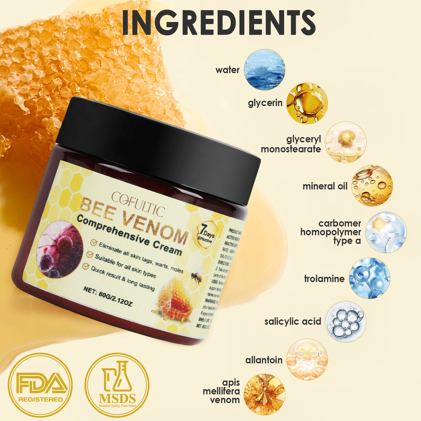 Skin Care Cream Bee Venom