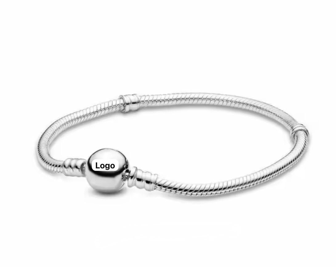 925 Silver Snake Bone Bracelet for Women Fit Original Charms Beads DIY